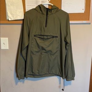 olive green wind breaker
